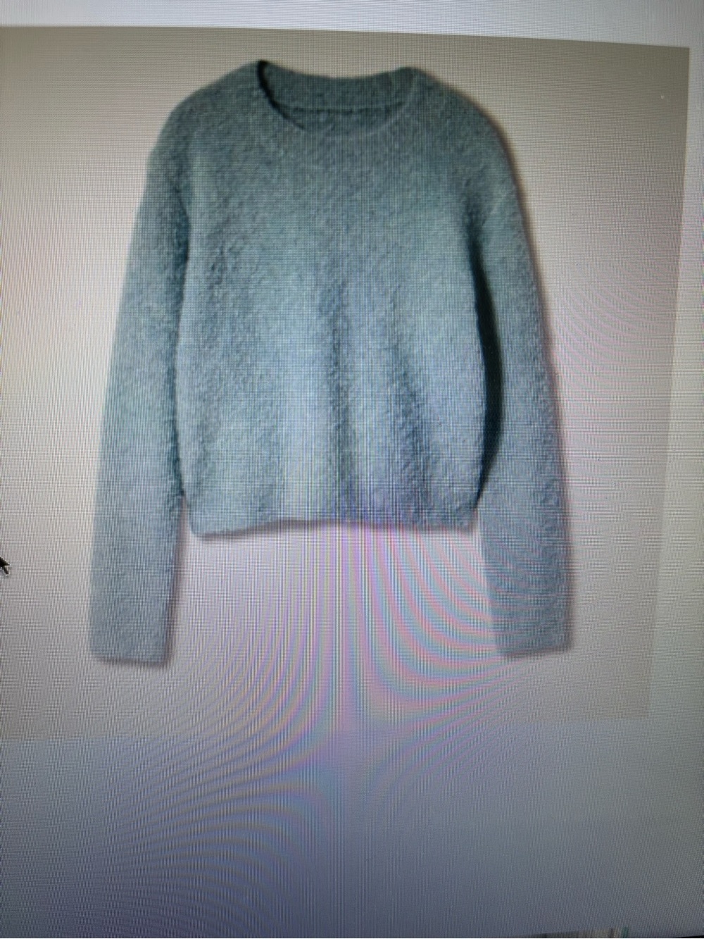 Mango boucle blue sweater